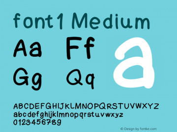 font1 Version 001.000 Font Sample