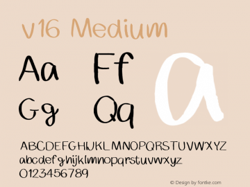 v16 Version 001.000 Font Sample