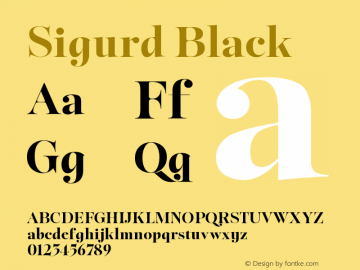 Sigurd Black Version 1.000;hotconv 1.0.109;makeotfexe 2.5.65596 Font Sample