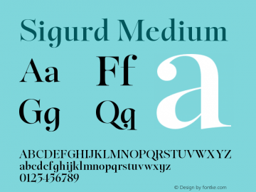 Sigurd Medium Version 1.000;hotconv 1.0.109;makeotfexe 2.5.65596图片样张