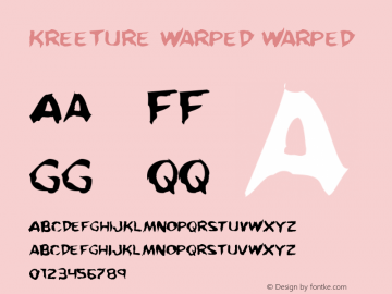 Kreeture Warped Warped Version 1.0; 2002; initial release图片样张