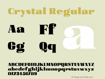 Crystal Version 1.000 Font Sample
