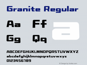 Granite Version 1.000 Font Sample