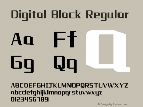 Digital Black Version 1.000 Font Sample