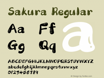 Sakura Version 1.000 Font Sample