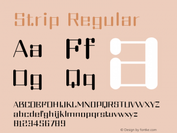 Strip Version 1.000 Font Sample