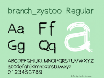 branch_zystoo Version 4.100 Font Sample