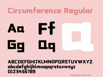 Circumference Version 1.000 Font Sample