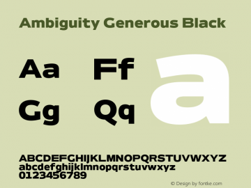Ambiguity Generous Black Version 1.00, build 11, s3图片样张