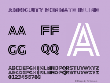 Ambiguity Normate Inline Version 1.00, build 10, s3 Font Sample