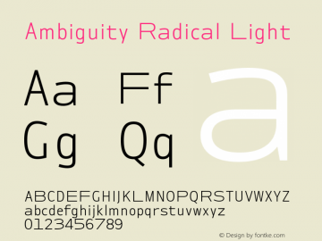 Ambiguity Radical Light Version 1.00, build 11, s3图片样张