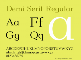 Demi Serif Version 1.000图片样张