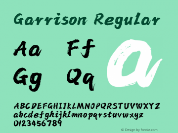 Garrison Version 1.000 Font Sample
