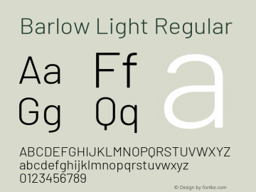 Barlow Light Version 1.408图片样张