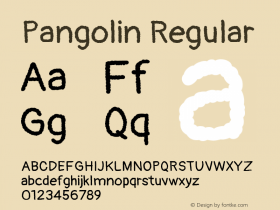 Pangolin Regular Version 1.100图片样张