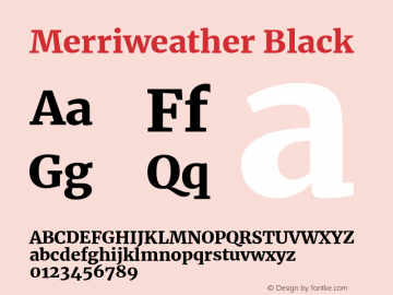 Merriweather Black Version 2.002;PS 002.002;hotconv 1.0.88;makeotf.lib2.5.64775 Font Sample