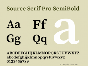 Source Serif Pro SemiBold Version 2.000;PS 1.000;hotconv 16.6.51;makeotf.lib2.5.65220图片样张