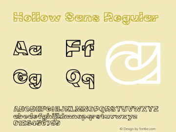 Hollow Sans Version 1.000 Font Sample