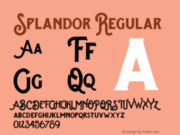 Splandor 1.000; ttfautohint (v1.5.65-e2d9) Font Sample