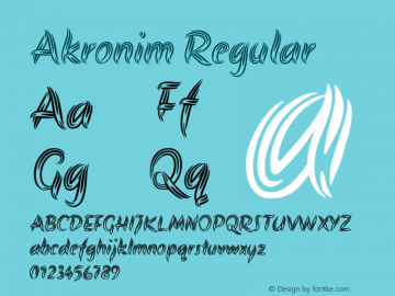 Akronim Regular Version 1.002图片样张