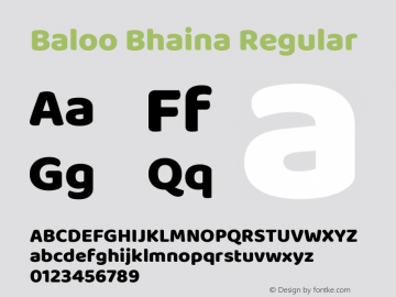 Baloo Bhaina Regular Version 1.443;PS 1.000;hotconv 16.6.51;makeotf.lib2.5.65220; ttfautohint (v1.6) Font Sample