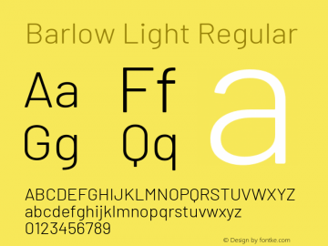 Barlow Light Version 1.408图片样张