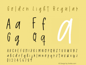 Golden Light 1.000 Font Sample