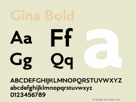 Gina Bold 1.000 Font Sample