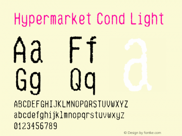 Hypermarket Cond Light Version 2.000 Font Sample