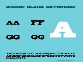 Zorro Black Extended Version 1.001;Fontself Maker 3.5.4图片样张