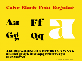 CakeBlackFont Version 1.001图片样张