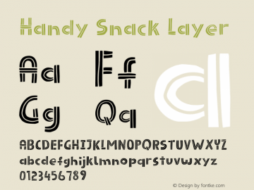 Handy Snack Layer 1.000 Font Sample