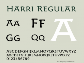 Harri 1.000 Font Sample