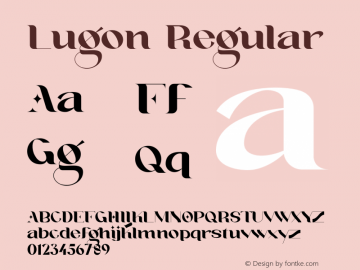 Lugon Version 1.008;Fontself Maker 3.5.4 Font Sample