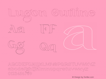 Lugon Outline Version 1.007;Fontself Maker 3.5.4 Font Sample