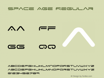 Space Age Regular 1.0; November 5, 2002图片样张