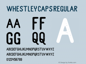 Whestley caps  Font Sample