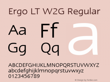 Linotype Ergo W2G Regular Version 1.10图片样张