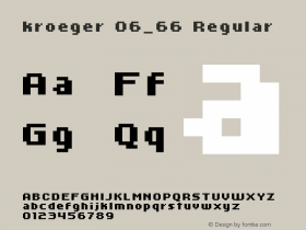 kroeger 06_66 Regular Version 002.000 Font Sample