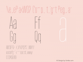 Neue Plak W02 Comp UltLight Version 1.00 Font Sample