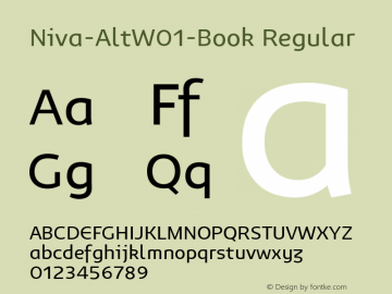 Niva-Alt W01 Book Version 3.37 Font Sample
