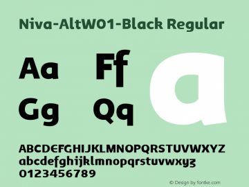 Niva-Alt W01 Black Version 3.37 Font Sample