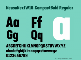 Neusa Next W10 Compact Bold Version 1.20 Font Sample