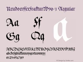 Neudoerffer Fraktur W90 1 Version 1.1图片样张