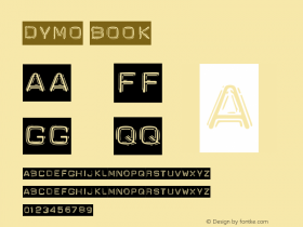 Dymo Book Version Macromedia Fontograp Font Sample