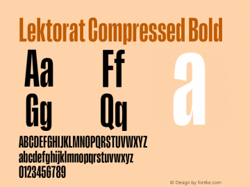 Lektorat Compressed Bold Version 1.001;hotconv 1.0.116;makeotfexe 2.5.65601图片样张