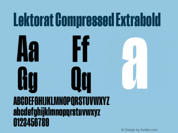 Lektorat Compressed Extrabold Version 1.001;hotconv 1.0.116;makeotfexe 2.5.65601 Font Sample