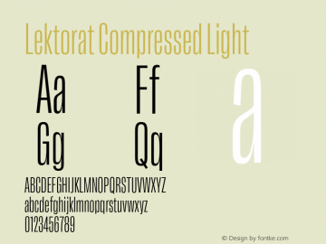 Lektorat Compressed Light Version 1.001;hotconv 1.0.116;makeotfexe 2.5.65601 Font Sample