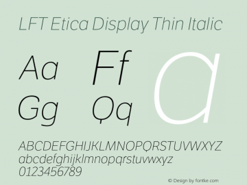 LFTEticaDisplayTh-Italic Version 1.001 | wf-rip DC20171010图片样张