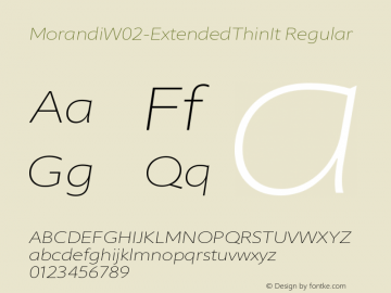 Morandi W02 Extended Thin It Version 1.21图片样张
